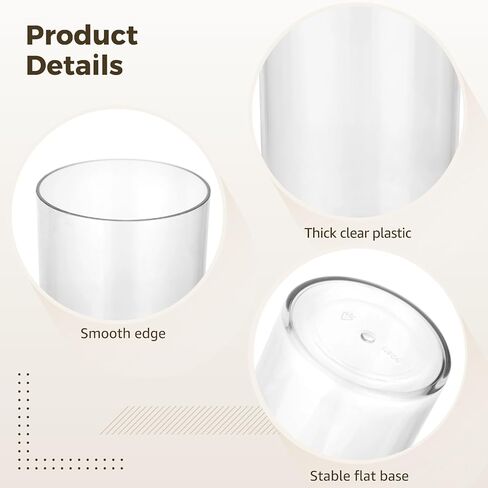 24 Pcs Plastic Cylinder Vases Bulk Set - Clear Flower Hurricane Vases in 3 Sizes, Unbreakable Flower Holder Candle Holder for Table Centerpiece, Home Decor, Parties, Weddings in Saudi Arabia