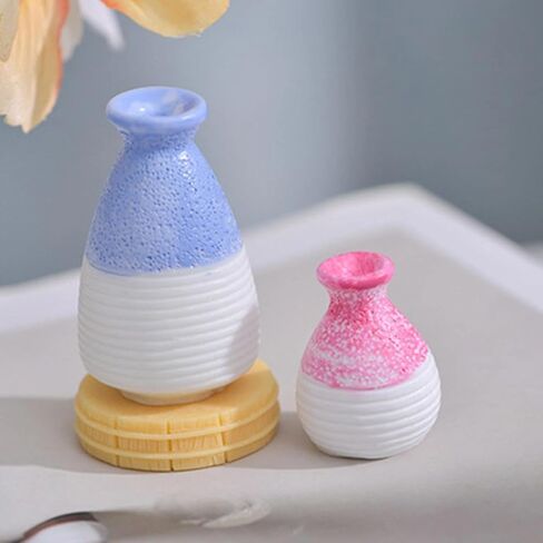 9Pcs Mini Bud Vases, Tiny Resin Flower Vases for Plants, Micro Landscape Decor, Home Tabletop Decoration, Gift for Plant Lovers in Saudi Arabia