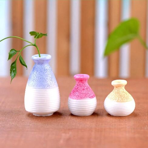9Pcs Mini Bud Vases, Tiny Resin Flower Vases for Plants, Micro Landscape Decor, Home Tabletop Decoration, Gift for Plant Lovers in Saudi Arabia
