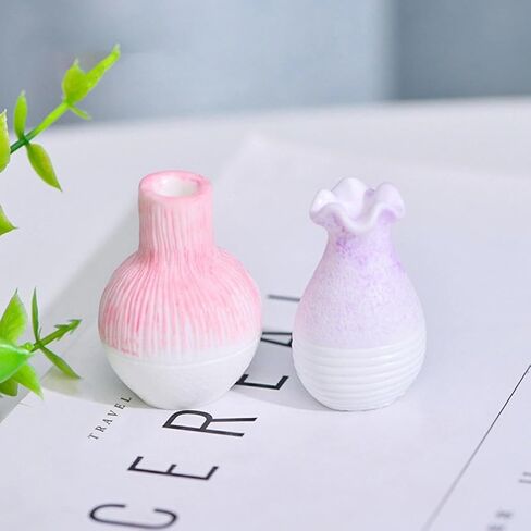 9Pcs Mini Bud Vases, Tiny Resin Flower Vases for Plants, Micro Landscape Decor, Home Tabletop Decoration, Gift for Plant Lovers in Saudi Arabia