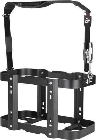 حامل حامل حاويات مياه سعة 5 جالون من ELITEWILL، دعامة تخزين مياه قابلة للقفل سعة 20 لترًا من الفولاذ مناسبة لحاوية مياه الصولجان، حامل علب مياه مضاد للسرقة للتخييم، على الطرق الوعرة، الهبوط in Kuwait