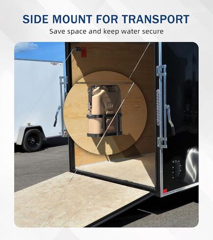 حامل حامل حاويات مياه سعة 5 جالون من ELITEWILL، دعامة تخزين مياه قابلة للقفل سعة 20 لترًا من الفولاذ مناسبة لحاوية مياه الصولجان، حامل علب مياه مضاد للسرقة للتخييم، على الطرق الوعرة، الهبوط in Kuwait