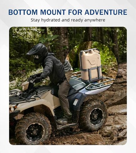 حامل حامل حاويات مياه سعة 5 جالون من ELITEWILL، دعامة تخزين مياه قابلة للقفل سعة 20 لترًا من الفولاذ مناسبة لحاوية مياه الصولجان، حامل علب مياه مضاد للسرقة للتخييم، على الطرق الوعرة، الهبوط in Kuwait