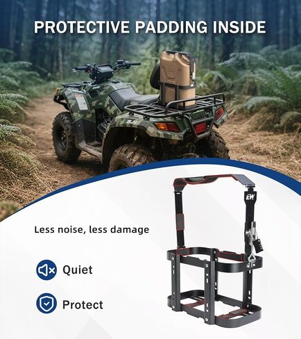 حامل حامل حاويات مياه سعة 5 جالون من ELITEWILL، دعامة تخزين مياه قابلة للقفل سعة 20 لترًا من الفولاذ مناسبة لحاوية مياه الصولجان، حامل علب مياه مضاد للسرقة للتخييم، على الطرق الوعرة، الهبوط in Kuwait