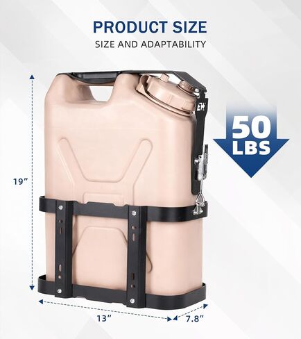 حامل حامل حاويات مياه سعة 5 جالون من ELITEWILL، دعامة تخزين مياه قابلة للقفل سعة 20 لترًا من الفولاذ مناسبة لحاوية مياه الصولجان، حامل علب مياه مضاد للسرقة للتخييم، على الطرق الوعرة، الهبوط in Kuwait