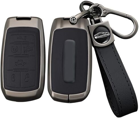 ontto Car Key Cover Case Fit for Dodge Ram 1500 2500 3500 4500 5500 2019-up,Metal Frame Key Fob Shell Leather Key Skin Fit for Ram Truck,Stylish Vehicle Key Protector,4-Button-Black in Saudi Arabia