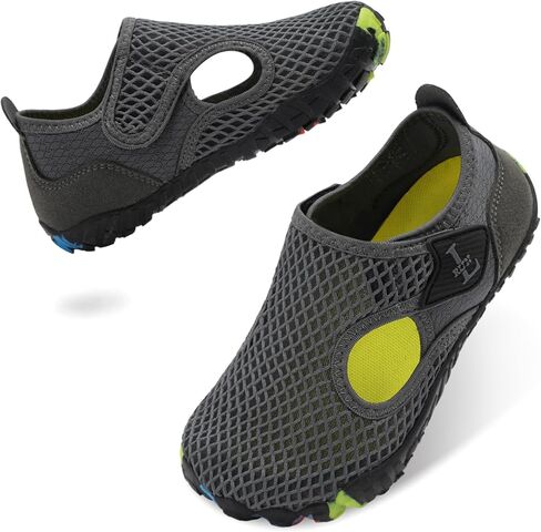 L-RUN Kids Sandals Boys Girls Water Shoes Quick Dry Mesh Beach Shoes Hook & Loop Non-Slip for Swimming Pool Water Park in Kuwait