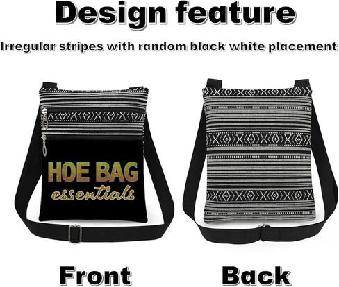 حقيبة HOE BAG Essentials Crossbody بتصميم شعار بسيط مع حزام قابل للتعديل، محفظة صغيرة للبالغين للاستخدام اليومي، حقيبة كتف مدمجة خفيفة الوزن (ذهبية) in Kuwait