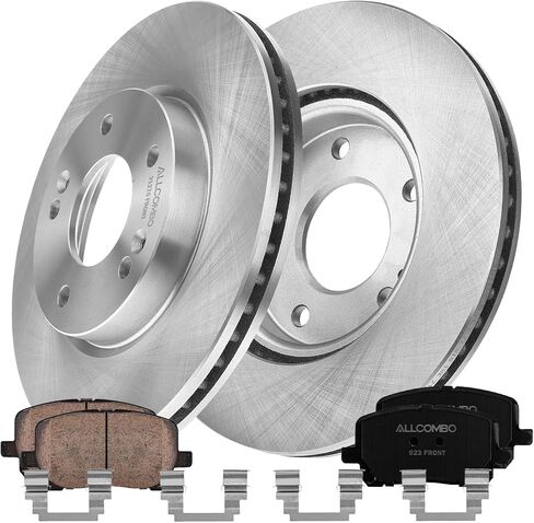 Allcombo Front Vented Disc Brakes Rotors and Ceramic Pads for 2003-2008 Pontiac Vibe, 2003-2008 Toyota Corolla, 2003-2008 Toyota Matrix, 2004 2005 2006 2007 Brake kit Replacement - 31270 923 in Saudi Arabia