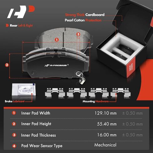 A-Premium Front and Rear Drilled and Slotted Disc Brake Rotors + Ceramic Pads Kit Compatible with Select Honda and Acura Models - Civic 1993-1995, Integra 1994-2001, 12-PC Set in Saudi Arabia