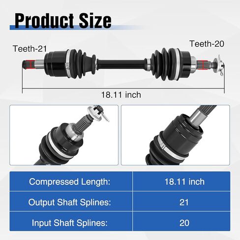 Frokom Front CV Axle Drive Shaft for Honda FourTrax Rancher 350 2000-2006, FourTrax Rancher 400 2004-2007, Rancher 420 4x4 2007-2013 in Kuwait