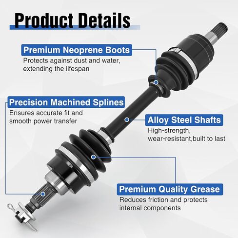 Frokom Front CV Axle Drive Shaft for Honda FourTrax Rancher 350 2000-2006, FourTrax Rancher 400 2004-2007, Rancher 420 4x4 2007-2013 in Kuwait