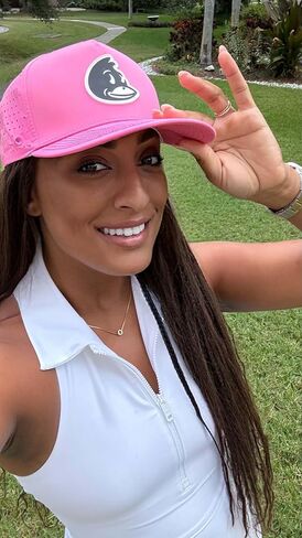 Wild Horses Performance Ladies Golf Hat w Built in Clip - Water Resistant - Integrated Tee Holder & Ball Marker Magnet - Lightweight Pink Golf Cap for Women and Girls in Saudi Arabia