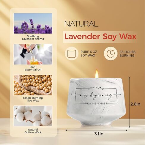House Warming Gifts New Home – Housewarming Gift for Women, Men, Couple, Friend New Homeowner New Home Gift Ideas for First Apartment Party Decor Closing Presents for Home Buyers Scented Candle 6oz in Saudi Arabia