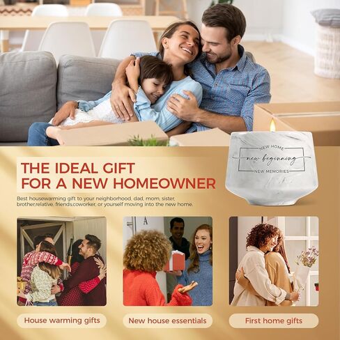 House Warming Gifts New Home – Housewarming Gift for Women, Men, Couple, Friend New Homeowner New Home Gift Ideas for First Apartment Party Decor Closing Presents for Home Buyers Scented Candle 6oz in Saudi Arabia