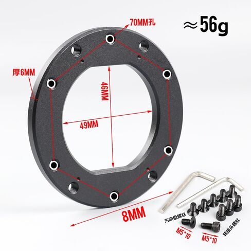 لوحة محول عجلة القيادة Sim مقاس 6x70 مم من أجل Fanatec QR2/QR2 Pro/QR2 Lite QR1 سريع الإصدار - سبائك الألومنيوم بآلة CNC مع لمسة نهائية مؤكسدة in Kuwait