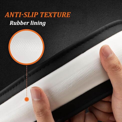 Sporty PU Leather Car Steering Wheel Cover for Men Women14.5-15" Universal Non-Slip Lining Black Auto Steering Wheel Cover for Car Truck Pickup SUV (Black Brown) in Kuwait