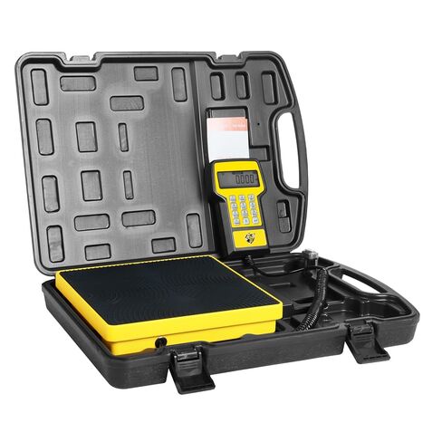 YELLOW JACKET Refrigerant Scale 110 LBS HVAC Freon Scale Ultra-Large LCD Screen High Precision Electronic Refrigerant Charging Weight Scale with Portable Case for All Refrigerant Recovery Tanks in Saudi Arabia