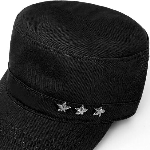 Cadet Army Cap Military Style Vintage Flat Top Hat for Men in Saudi Arabia