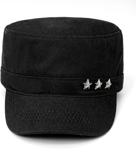 Cadet Army Cap Military Style Vintage Flat Top Hat for Men in Saudi Arabia