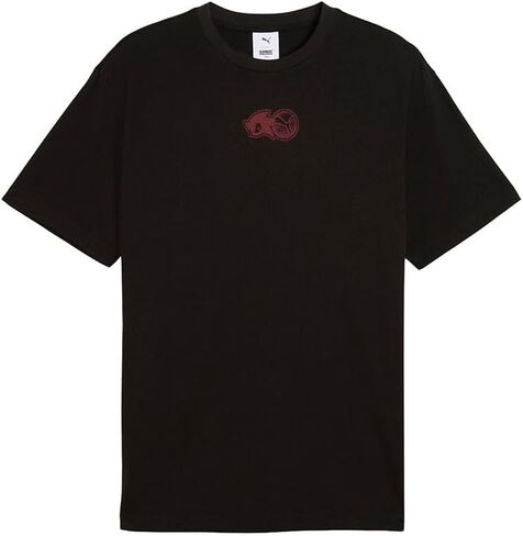 PUMA Mens X Sonic Relaxed Graphic Crew Neck Short Sleeve Casual Tops Casual - Black in Saudi Arabia