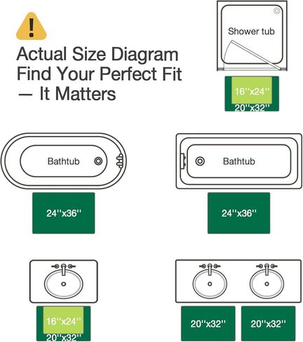 LUMI Modern Bathroom Rug, Washable Soft Absorbent Non Slip Bath Mat, Quick Dry Microfiber Plush Comfort Rugs for Shower Room, Bathtub, 16"x24", Beige in Kuwait