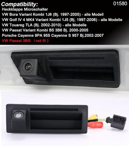 1280 * 720 بكسل استبدال الكاميرا الاحتياطية للسيارة VW Bora Variant Kombi Golf IV 4 MK4 Variant Kombi Touareg Passat Variant Kombi B5 3B6 Porsche Cayenne 9PA 955 كاميرا عكسية لوقوف السيارات in Kuwait