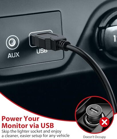 كابل تعزيز USB للكاميرا الاحتياطية اللاسلكية: موصل طاقة شاشة 4 دبابيس مع زر واحد للاستيقاظ، طاقة USB ثابتة للوحة قيادة نظيفة، ملحق كاميرا احتياطية لسيارات الدفع الرباعي، الالتقاط، الشاحنة، RV، المقطورة in Kuwait