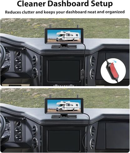 كابل تعزيز USB للكاميرا الاحتياطية اللاسلكية: موصل طاقة شاشة 4 دبابيس مع زر واحد للاستيقاظ، طاقة USB ثابتة للوحة قيادة نظيفة، ملحق كاميرا احتياطية لسيارات الدفع الرباعي، الالتقاط، الشاحنة، RV، المقطورة in Kuwait