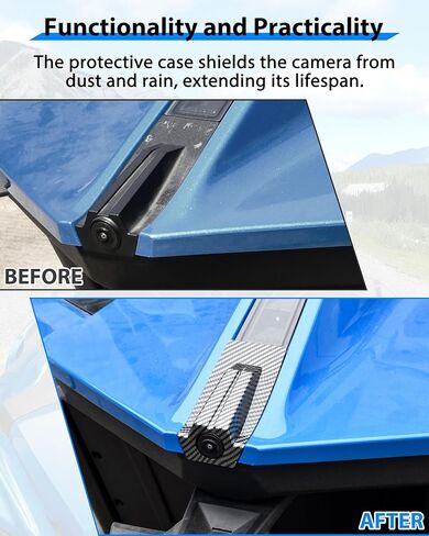 Rear Camera Trim Cover for Polaris Slingshot, Carbon Fiber Pattern ABS Rear Camera Decorative Protector Frame Lid Trim Cover for Polaris Slingshot 2020-2024 Accessories in Saudi Arabia