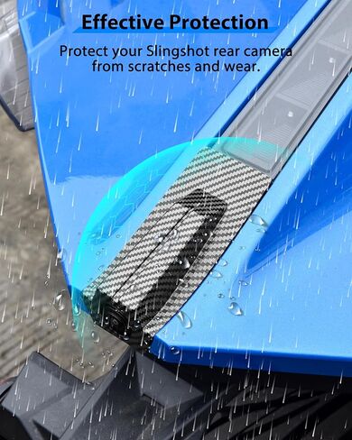 Rear Camera Trim Cover for Polaris Slingshot, Carbon Fiber Pattern ABS Rear Camera Decorative Protector Frame Lid Trim Cover for Polaris Slingshot 2020-2024 Accessories in Saudi Arabia