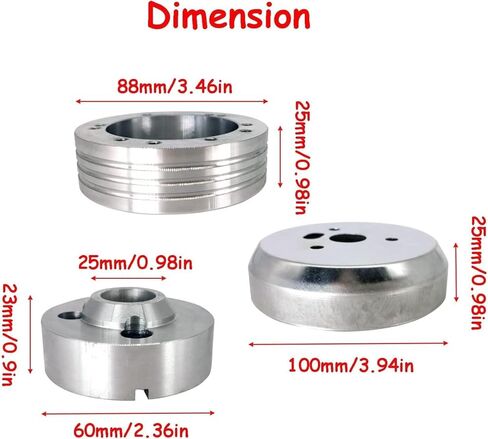 محول محور عجلة القيادة 5 و6 فتحات، مناسب لجنرال موتورز تشيفي جي إم سي 1969-1994 الطراز المختار (فضي) in Kuwait