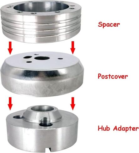 محول محور عجلة القيادة 5 و6 فتحات، مناسب لجنرال موتورز تشيفي جي إم سي 1969-1994 الطراز المختار (فضي) in Kuwait