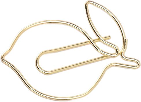 100 Pcs Small Paper Clips Lemon Shaped Paperclips Fruit Bookmark Clips with Transparent Box for Office School Home in Saudi Arabia
