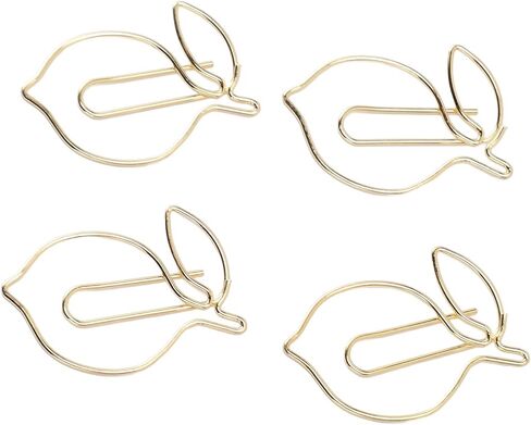 100 Pcs Small Paper Clips Lemon Shaped Paperclips Fruit Bookmark Clips with Transparent Box for Office School Home in Saudi Arabia