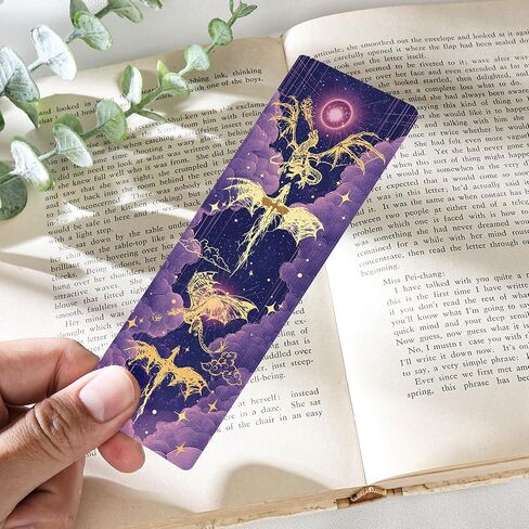 Fantasy Dragon Bookmark Gifts - 150 Pcs Fourth Paper Bookmarks Bulk for Men Women Book Lovers Novel Fans Wing Page Marks Merch School Reading Accessories Bookish Gift for Birthday Graduation in Kuwait