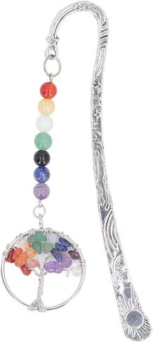 Crystal Bookmark,Exquisite Healing Stone Tree Bookmark Decorative Bookmark Stone Book Mark for Teacher Students Appreciation Graduation Gift (Colorful) in Saudi Arabia