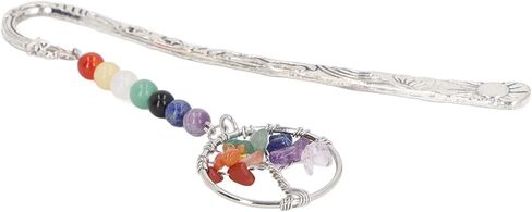 Crystal Bookmark,Exquisite Healing Stone Tree Bookmark Decorative Bookmark Stone Book Mark for Teacher Students Appreciation Graduation Gift (Colorful) in Saudi Arabia
