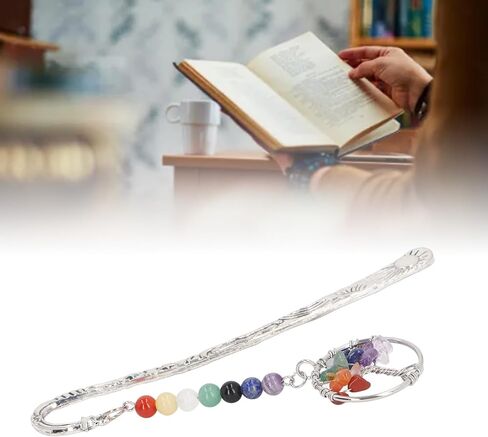 Crystal Bookmark,Exquisite Healing Stone Tree Bookmark Decorative Bookmark Stone Book Mark for Teacher Students Appreciation Graduation Gift (Colorful) in Saudi Arabia
