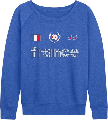 Instant Message - France Soccer Jersey - Women's French Terry Long Sleeve Pullover in Saudi Arabia