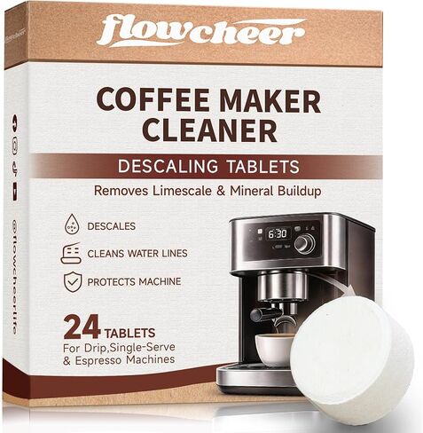 Coffee Machine Cleaner Descaler Tablets - 12 Count, Coffee Maker Pot Descaling & Cleaning Tabs for Breville Keurig, Gaggia, Nespresso, Delonghi, Jura, Ninja, Coffee Espresso Machines in Kuwait