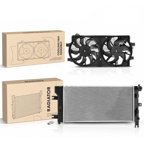 Replacement Parts for 2X New Radiator&Dual Cooling Fan Assembly Kit for Nissan Leaf 2013 Electric Mod-A58PP-93225 in Saudi Arabia