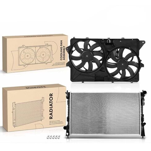 قطع غيار للمبرد ومجموعة تجميع مروحة التبريد المزدوجة لفورد فليكس 2009 V6 3.5L 8A8Z8C607A Mod-A58PP-108142 in Saudi Arabia