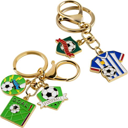 Soccer Keychain, 2 Pack Football Keychain, Key Chains for World Cup, Charms for Soccer Cup Souvenir Reward Keychains in Saudi Arabia