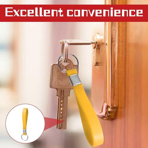 حلقات مفاتيح للسوار من السيليكون، 8 عبوات متعددة الألوان، حلقات معدنية مقسمة، بطول 4.7 بوصة in Kuwait