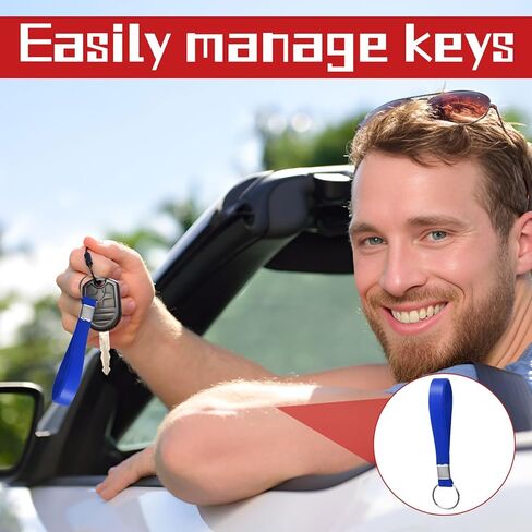 حلقات مفاتيح للسوار من السيليكون، 8 عبوات متعددة الألوان، حلقات معدنية مقسمة، بطول 4.7 بوصة in Kuwait