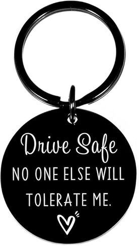 Christmas Drive Safe Keychain for Him Boyfriend, Valentine's Day Couple Gift for Boyfriend from Girlfriend, Gifts for Him Birthday Gifts Husband in Kuwait