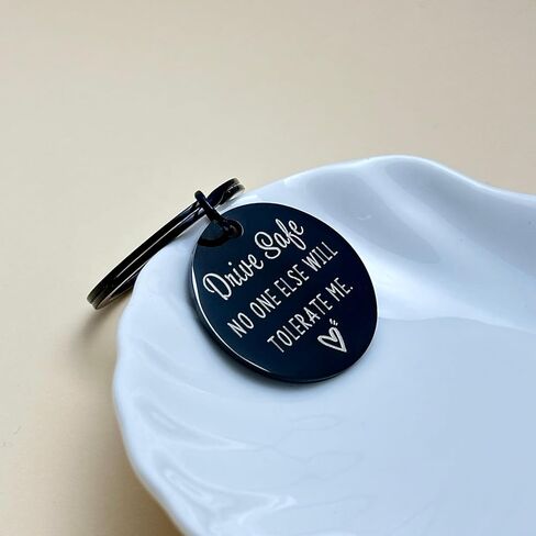 Christmas Drive Safe Keychain for Him Boyfriend, Valentine's Day Couple Gift for Boyfriend from Girlfriend, Gifts for Him Birthday Gifts Husband in Kuwait