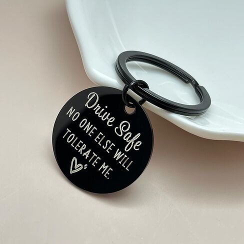 Christmas Drive Safe Keychain for Him Boyfriend, Valentine's Day Couple Gift for Boyfriend from Girlfriend, Gifts for Him Birthday Gifts Husband in Kuwait