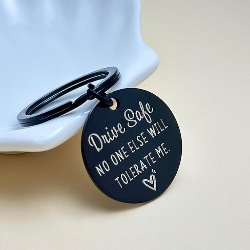 Christmas Drive Safe Keychain for Him Boyfriend, Valentine's Day Couple Gift for Boyfriend from Girlfriend, Gifts for Him Birthday Gifts Husband in Kuwait